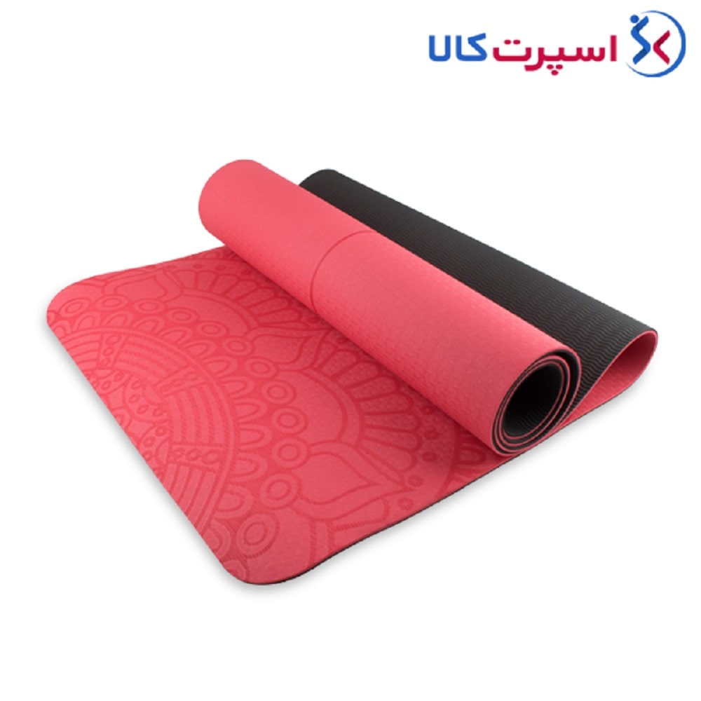 مت یوگا بادی لاین قرمز-مشکی 6 میلی‌متری Agilinex