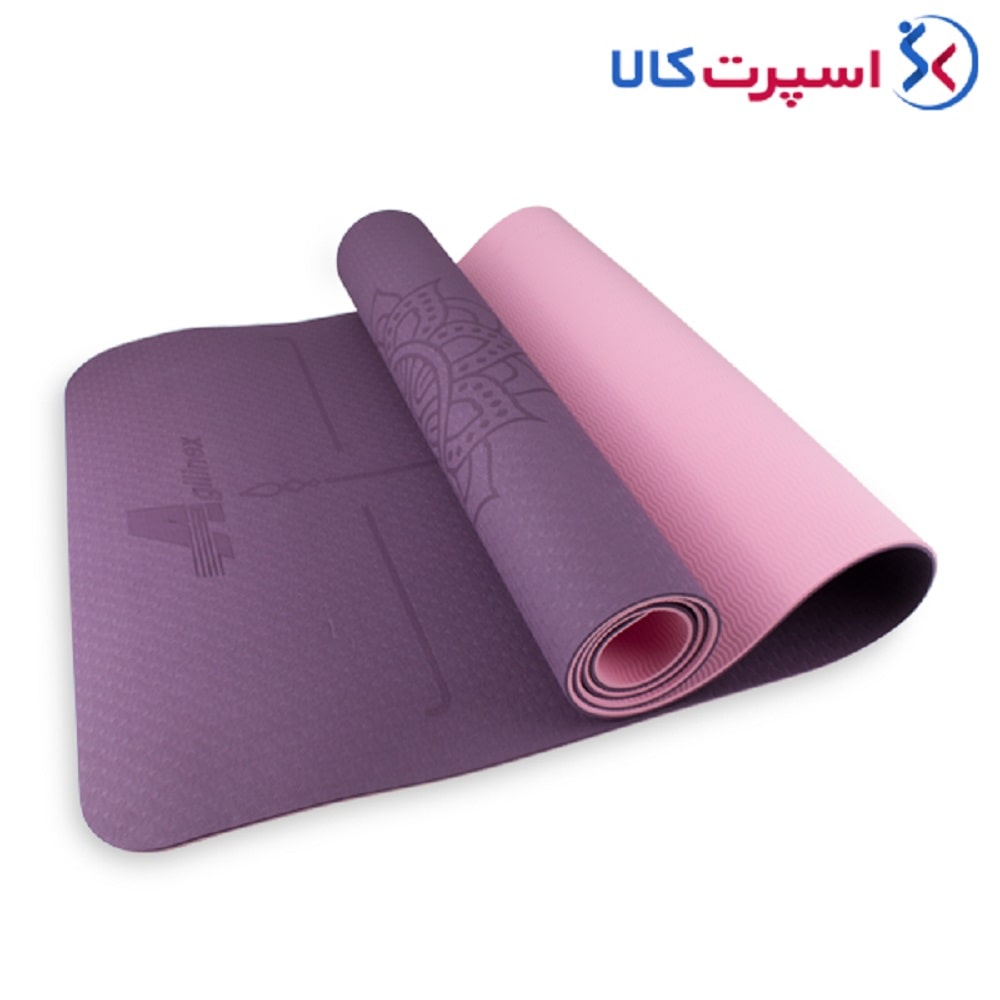 مت یوگا بادی لاین بنفش-صورتی 6 میلی‌متری Agilinex