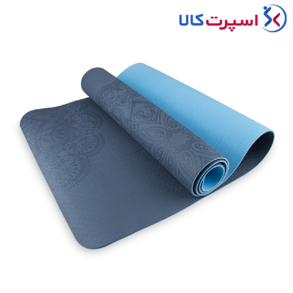 مت یوگا بادی لاین آبی روشن-آبی تیره 6 میلی‌متری Agilinex