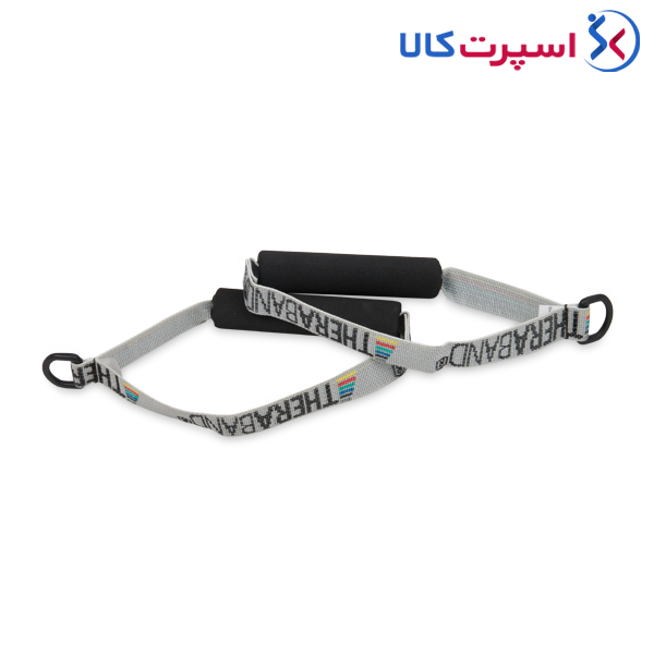 دستگیره پددار تمرینی با قلاب اتصال به تیوب و کش تمرینی TheraBand