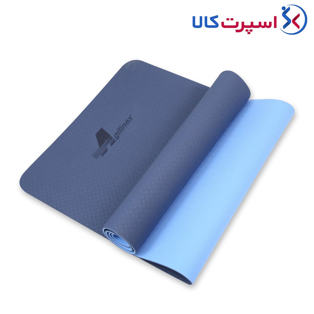 مت یوگا ترند آبی روشن-آبی تیره 6 میلی‌متری Agilinex