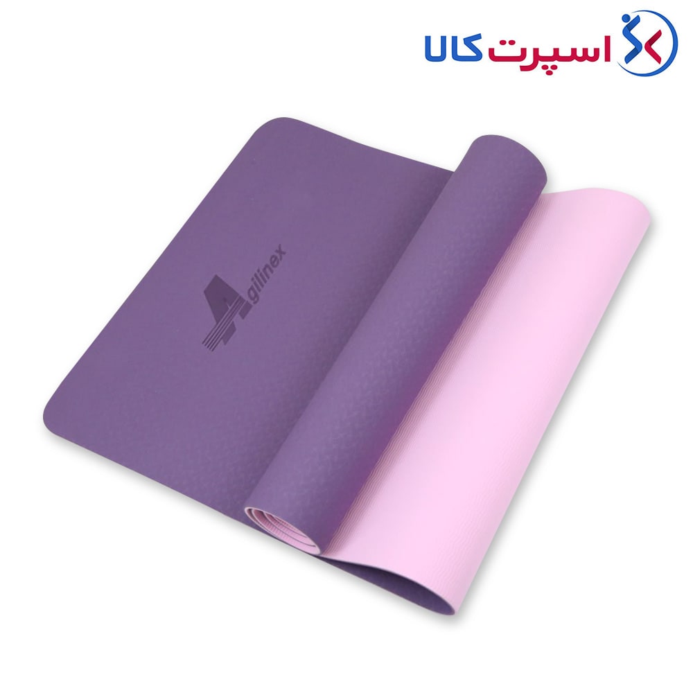مت یوگا ترند بنفش-صورتی 6 میلی‌متری Agilinex